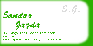 sandor gazda business card